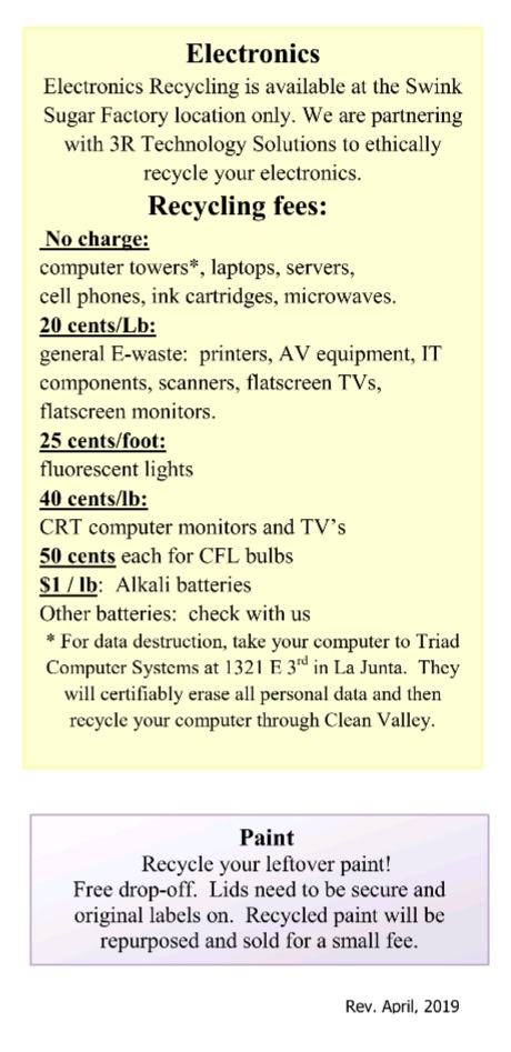 Clean Valley Recycling pamphlet seconews.org 