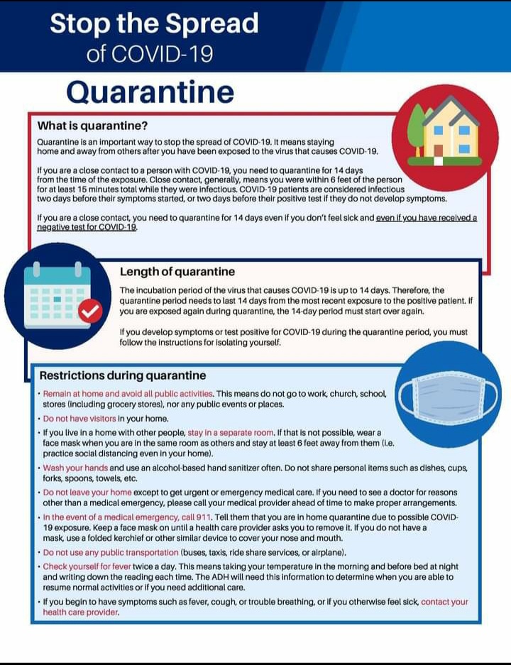 Quarantine information seconews.org 