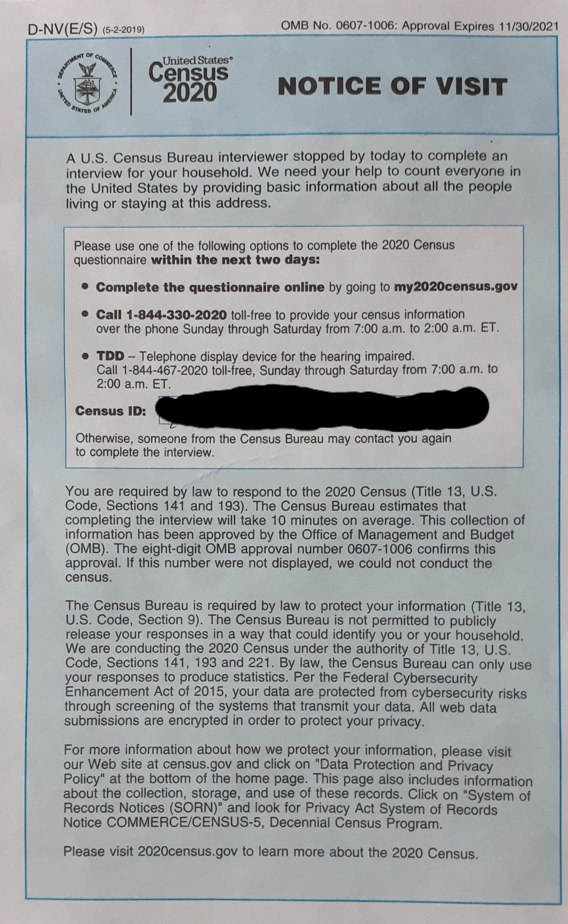 Census 2020 Notice seconews.org 