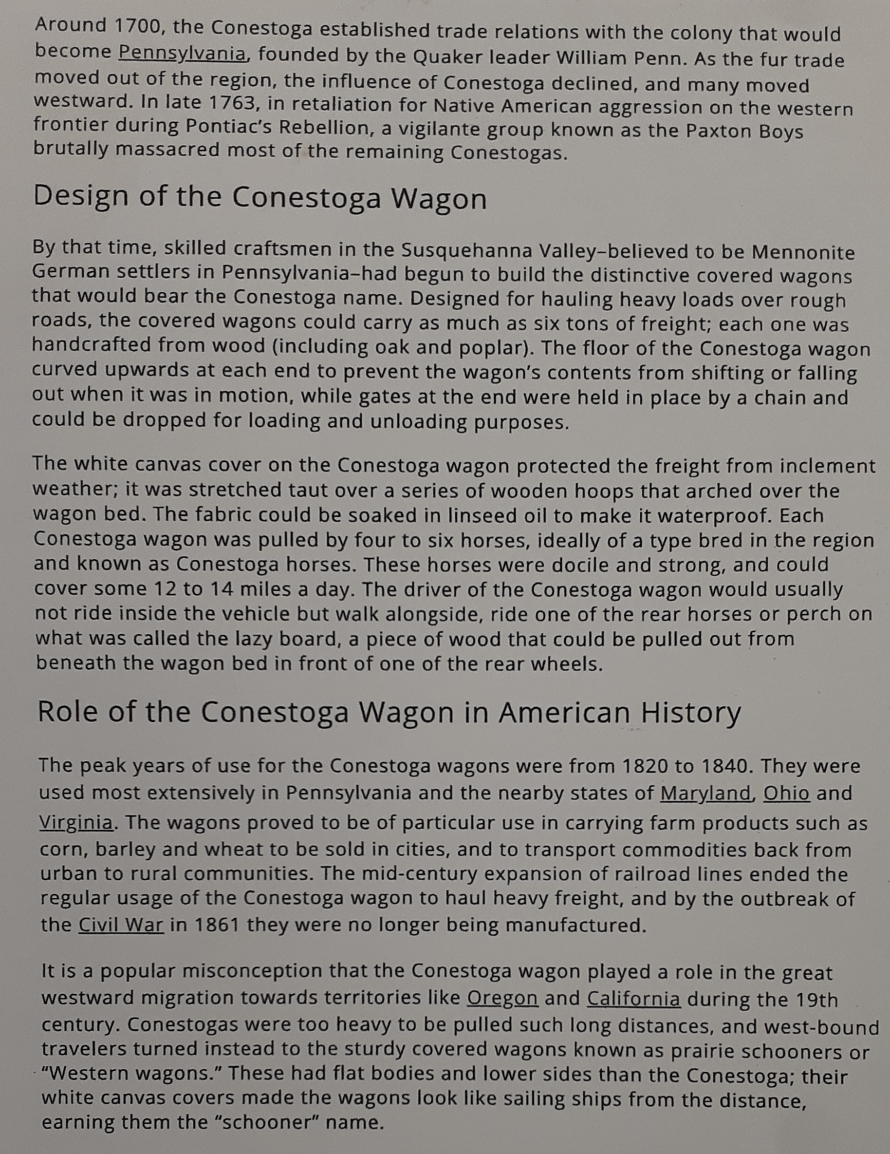 Conestoga wagon info seconews.org 