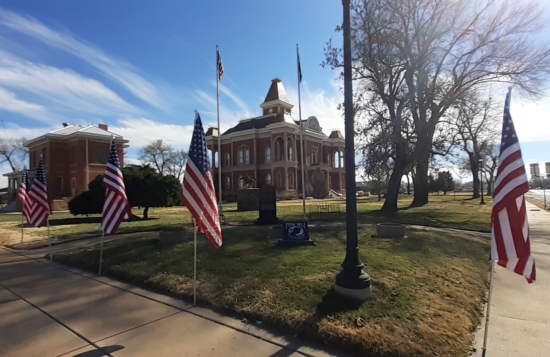 Bent County Courthouse Flags seconews.org 