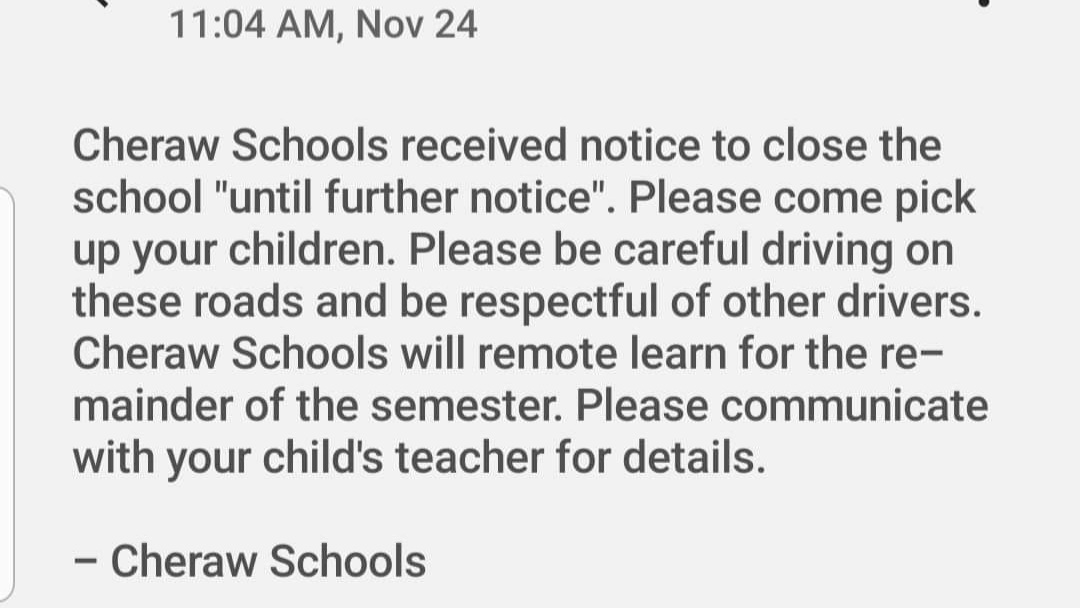 Cheraw Schools Text to parents seconews.org 