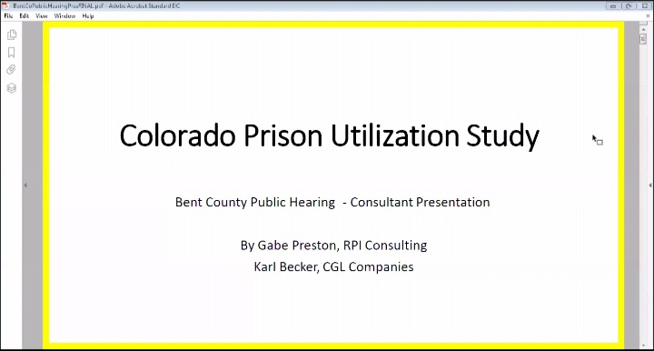 Bent County Corrections Public Input Hearing seconews.org 