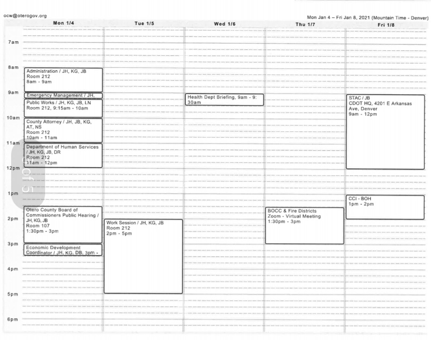 Otero County Commissioners Schedule seconews.org 