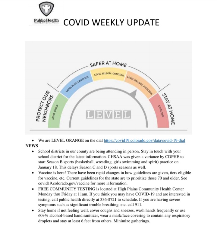 Prowers County Public Health Covid Update seconews.org 