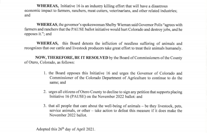 Otero County Commissioners Resolution 2021-005 SECO News seconews.org 