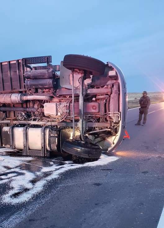 Rocky Ford Fire Department Hwy 10 Box Truck Rollover SECO News seconews.org