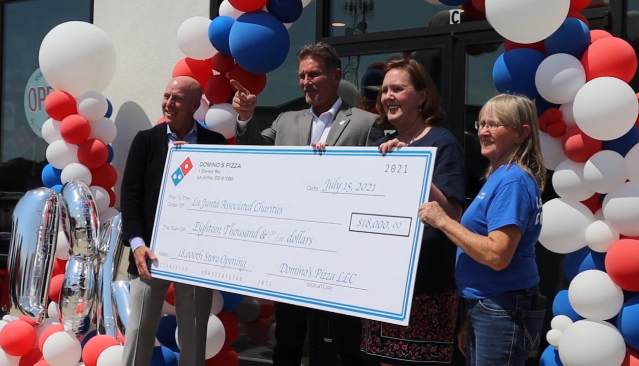 Domino's Pizza La Junta 18,000th Store Grand Opening Associated Charities 