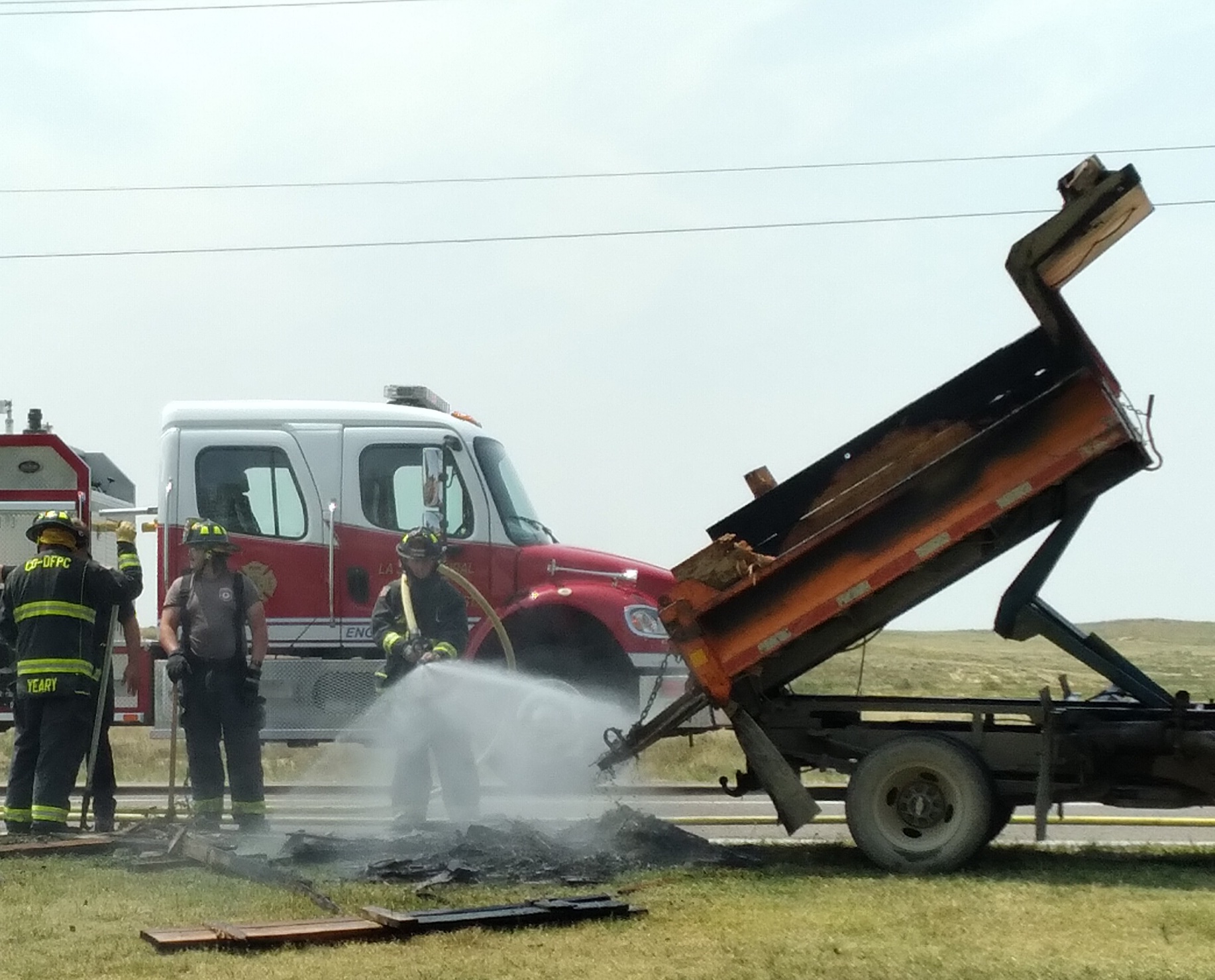 LJFD Dump Truck Bed Fire SECO News seconews.org