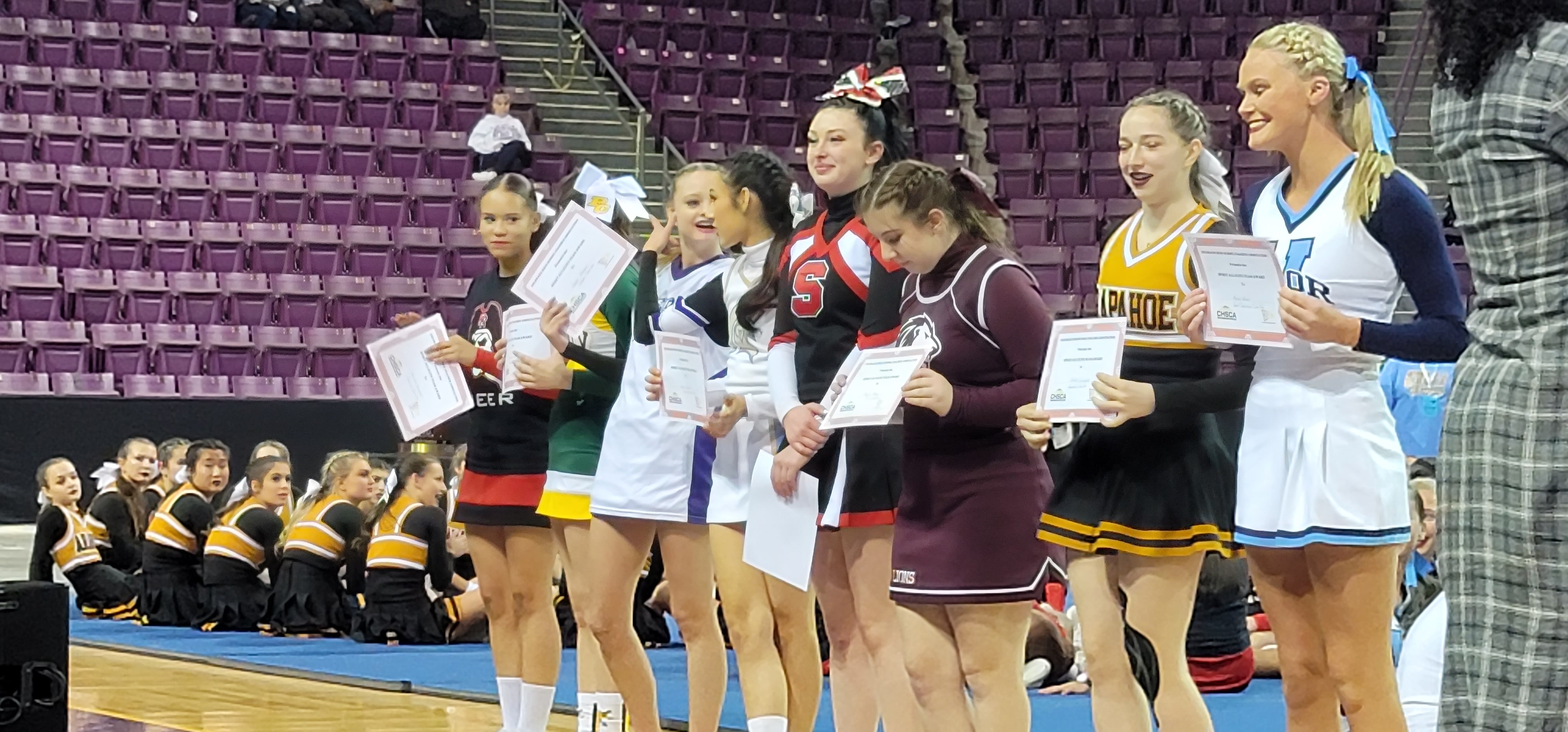 Bridget Briscoe Swink Cheerleader CHSAA All Star Team Award