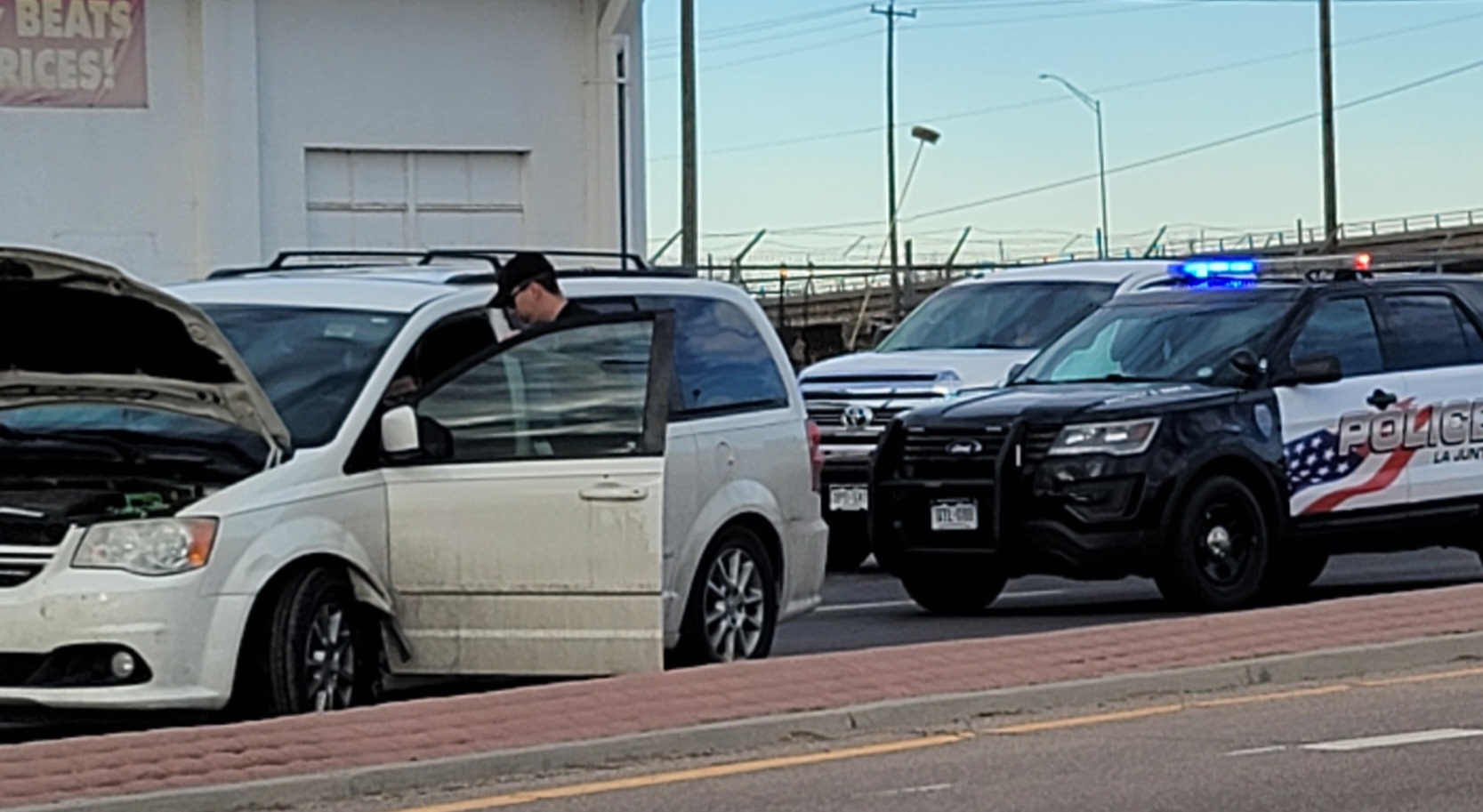 Dodge Van VS La Junta Light Pole LJPD