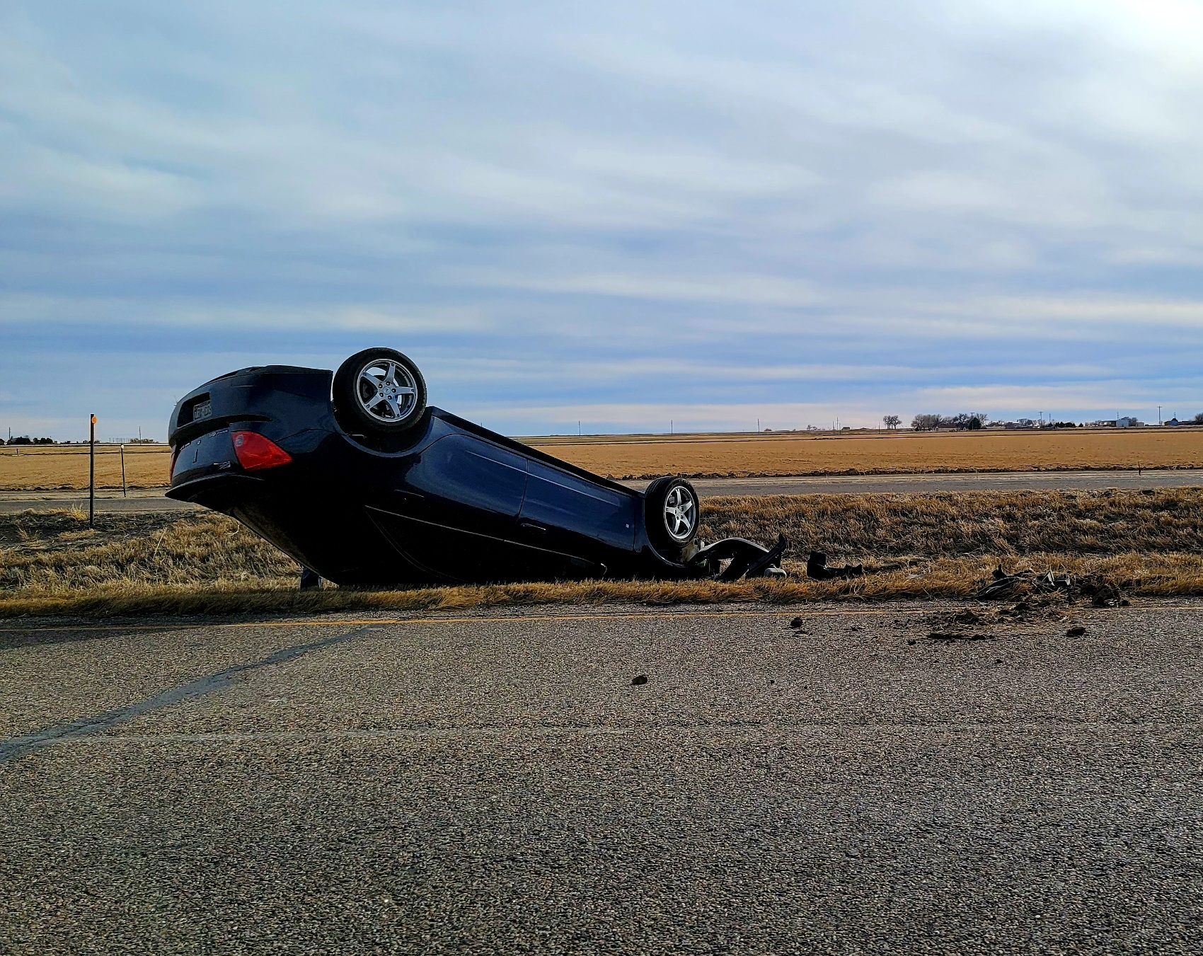 Single vehicle rollover on US Hwy 50 in La Junta