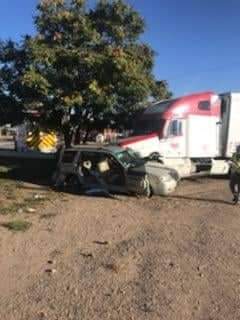 Semi VS Four Vehicles in Fowler Courtesy of Rocky Ford Fire Department 