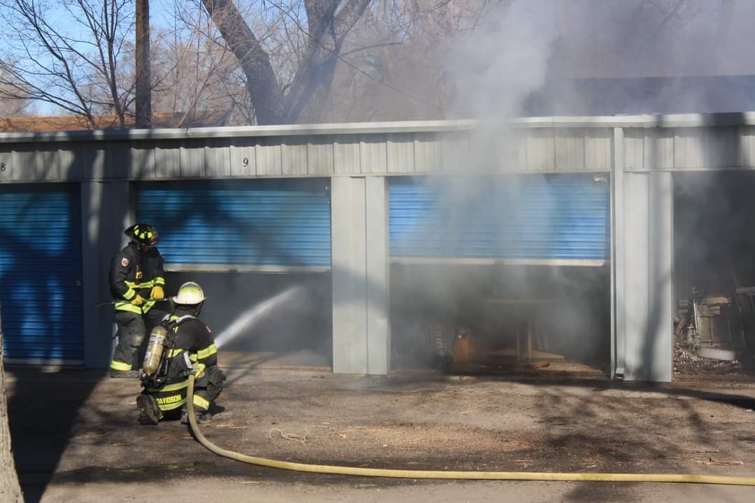 Rocky Ford Fire Department VS Storage Unit Fire 