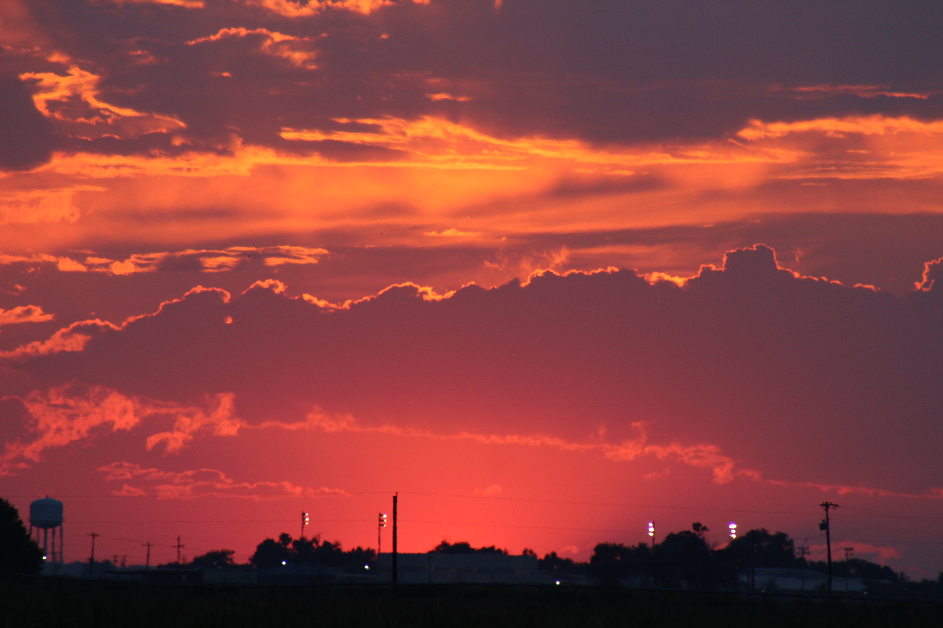 Sunset Over Swink Colorado Aug 6th